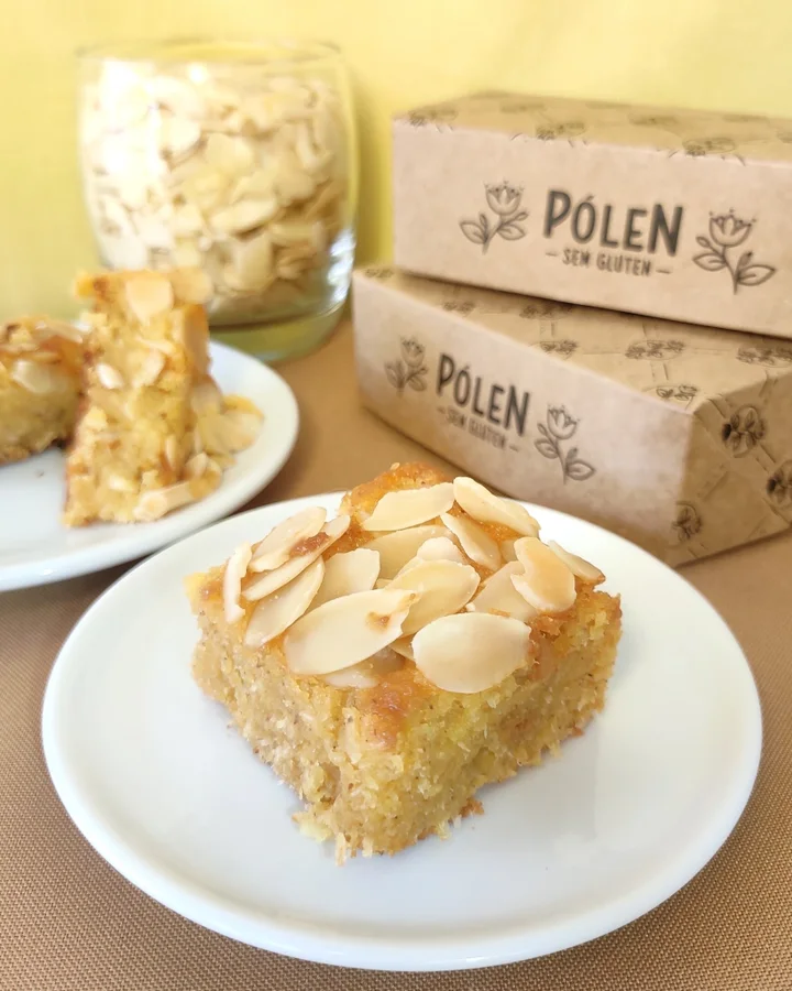 Brownie Blondie Low Carb de Amêndoas, Pólen Sem Glúten