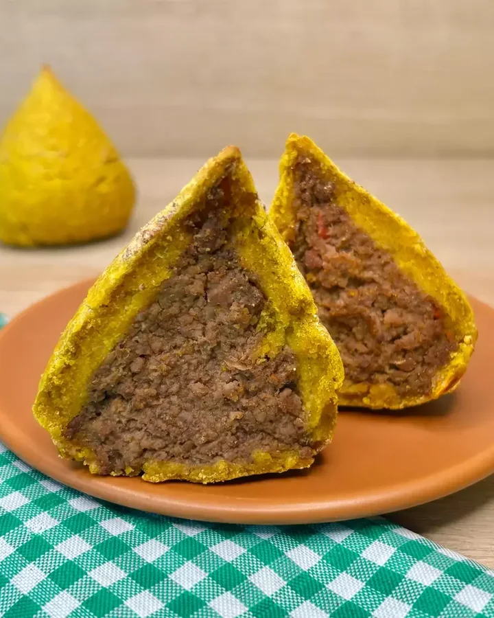 Coxinha de Carne com Moranga, Pólen Sem Glúten
