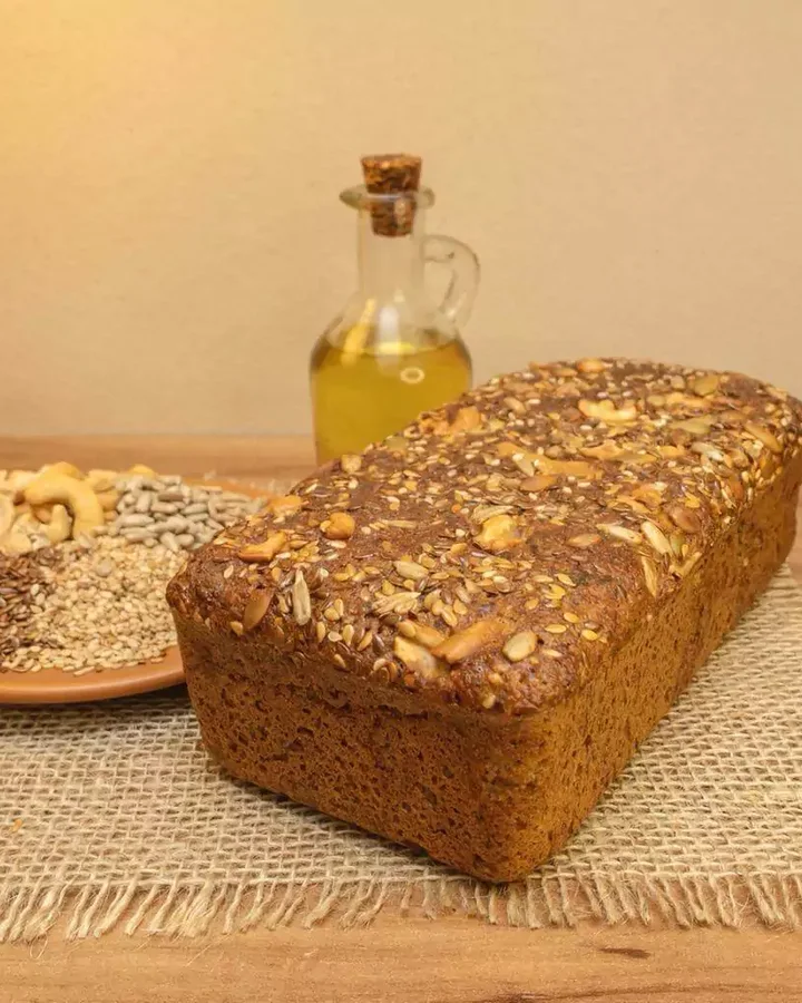 Pão Low Carb de Castanha de Caju e Girassol, Pólen Sem Glúten