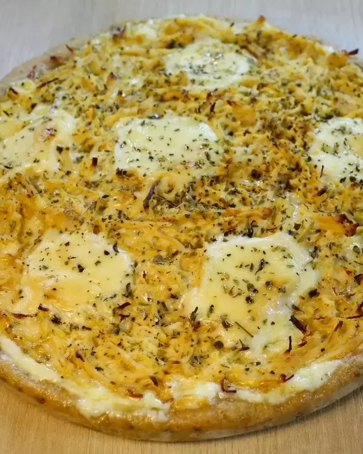 Pizza de Frango com Requeijão, Pólen Sem Glúten